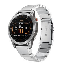 Per Garmin EPIX Gen 2 22mm Cinturino in acciaio inossidabile con guscio di tartaruga (argento)