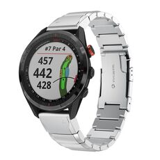 Per Garmin Approach S62 22mm Cinturino in acciaio inossidabile con guscio di tartaruga (argento)