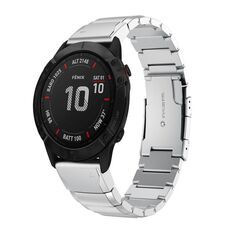 Per Garmin Fenix 6 Pro GPS 22mm Cinturino in acciaio inossidabile con guscio di tartaruga (argento)