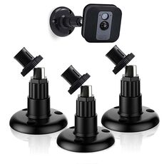 Per Blink Camera 3 pezzi staffa a parete accessori per la sicurezza domestica (nero)