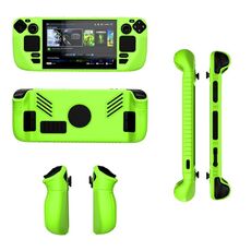Per Steam Deck V3 Custodia protettiva in silicone antiscivolo per console tascabili (verde)