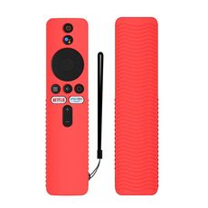 Per Xiaomi 4K TV Stick Y48 Custodia protettiva in silicone anti-caduta per telecomando (rosso)