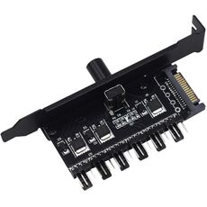 PIC Bit Case Interruttore di controllo della ventola di raffreddamento PWM Regolatore di velocità della ventola del computer a 6 vie (SATA)