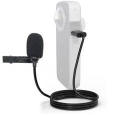 Per Insta360 ONE X2 Lavalier Clip Type-C Microfono di registrazione (nero)