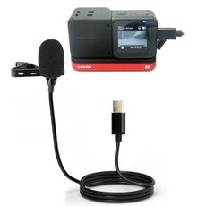 Per Insta360 ONE R Microfono di registrazione Lavalier Clip Type-C (nero)