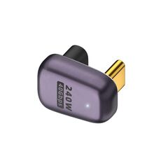 Adattatore USB-C/Type-C femmina da 240 W a USB-C/Type-C maschio 40 Gbps U-Type con luce