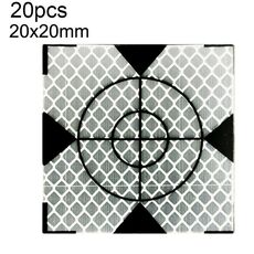 20 pezzi FP001 Adesivo riflettente per mappatura tunnel diamante Adesivo punto di misurazione monitoraggio, dimensioni: 20x20mm con triangolo