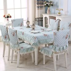 Fodera antiscivolo per tavolo da pranzo/sedia per la casa, dimensioni: 1 fodera per sedia + 1 fodera posteriore (blu elegante)