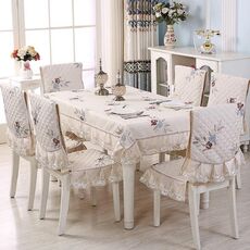 Copertura antiscivolo per tavolo da pranzo/sedia per la casa, dimensioni: tovaglie 150x200 cm (giallo elegante)