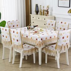 Copertura antiscivolo per tavolo da pranzo/sedia per la casa, dimensioni: tovaglie 150x200 cm (caffè in foglia d'acero)