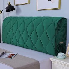 Copriletto protettivo in tessuto spesso trapuntato anti-collisione all-inclusive, dimensioni: 60x120 cm (verde velluto olandese)