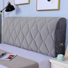 Fodera protettiva in tessuto spesso trapuntato anticollisione all-inclusive per comodino, dimensioni: 60x120 cm (grigio velluto olandese)