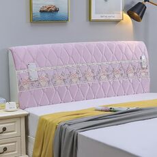 Fodera protettiva in tessuto spesso trapuntato anti-collisione all-inclusive sul comodino, dimensioni: 60x120 cm (rosa velluto italiano)