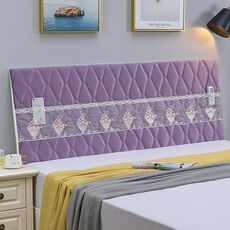 Copriletto protettivo in tessuto spesso trapuntato anticollisione all-inclusive, dimensioni: 60x220 cm (viola velluto italiano)