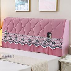 Fodera protettiva in tessuto spesso trapuntato anticollisione all-inclusive per comodino, dimensioni: 60x220 cm (otto petali rosa)