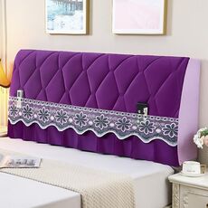 Copriletto protettivo in tessuto spesso trapuntato anti-collisione all-inclusive, dimensioni: 60x220 cm (otto petali viola)