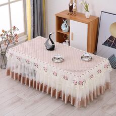 Tovaglia rettangolare in tessuto semplice in pizzo, dimensioni: 65x130 cm (caffè in velluto italiano)