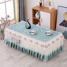 Tovaglia rettangolare in pizzo di tessuto semplice, dimensioni: 65x130 cm (verde velluto italiano)