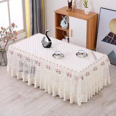 Tovaglia rettangolare in tessuto semplice in pizzo, dimensioni: 80x150 cm (velluto bianco italiano)