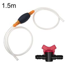 Deflettore manuale dell'acqua della ventosa dell'olio della benzina 2pcs, specificazione: 1,5 m + valvola di flusso