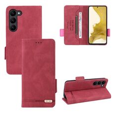 Custodia per telefono in pelle con chiusura magnetica per Samsung Galaxy S23 + 5G (rosso)