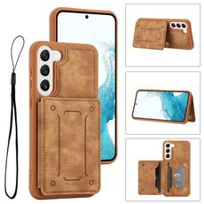 Per Samsung Galaxy S23+ 5G Dream Cover posteriore magnetica Custodia a portafoglio per telefono (marrone)
