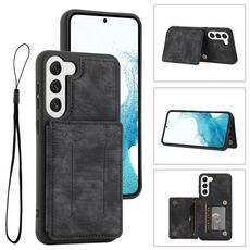 Per Samsung Galaxy S22 + 5G Dream Cover posteriore magnetica Custodia per telefono a portafoglio (nero)