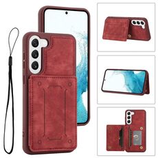Per Samsung Galaxy S22 + 5G Dream Cover posteriore magnetica Custodia a portafoglio per telefono (rosso)
