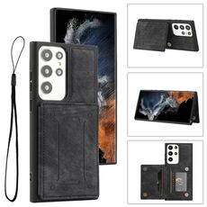 Per Samsung Galaxy S21 Ultra 5G Dream Cover posteriore magnetica Custodia a portafoglio per telefono (nero)