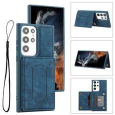 Per Samsung Galaxy S21 Ultra 5G Dream Cover posteriore magnetica Custodia a portafoglio per telefono (blu)