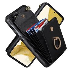 Per Samsung Galaxy S23 + 5G Custodia per telefono con slot per scheda RFID (nero)