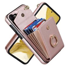 Per Samsung Galaxy S23+ 5G Custodia per telefono con slot per schede RFID (oro rosa)