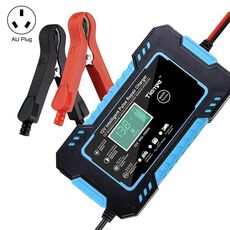 Caricabatterie intelligente per batteria moto / auto con schermo LCD, tipo di spina: spina AU (blu)