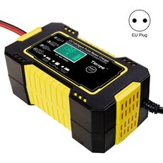 Caricabatterie intelligente per batteria moto / auto con schermo LCD, tipo di spina: spina europea (gialla)