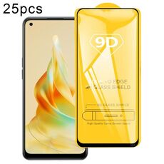 Per OPPO Reno8 T 4G 25 pezzi 9D Full Glue Pellicola in vetro temperato a schermo intero