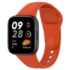 Per Redmi Watch 3 cinturino in silicone tinta unita tipo loop (arancione)