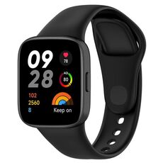 Per Redmi Watch 3 Cinturino in silicone tinta unita tipo loop (nero)
