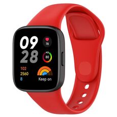 Per Redmi Watch 3 Cinturino in silicone tinta unita tipo loop (rosso)