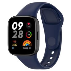 Per Redmi Watch 3 cinturino in silicone tinta unita tipo loop (blu notte)