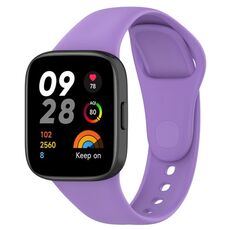 Per Redmi Watch 3 cinturino in silicone tinta unita tipo loop (viola lavanda)