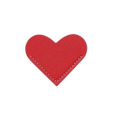 Segnalibro a forma di cuore in pelle PU portatile da 10 pezzi Mini Business Student Library (grande rosso)
