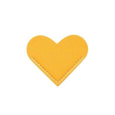 Segnalibro portatile a forma di cuore in pelle PU da 10 pezzi mini libreria per studenti d'affari (giallo brillante)