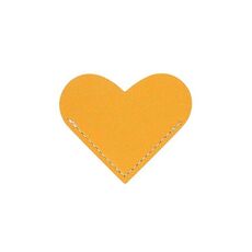 Segnalibro portatile a forma di cuore in pelle PU da 10 pezzi mini biblioteca per studenti d'affari (zenzero)