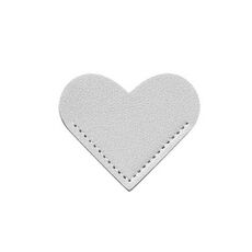 Segnalibro a forma di cuore in pelle PU portatile da 10 pezzi Mini Business Student Library (argento)