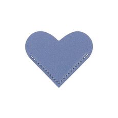 Segnalibro portatile a forma di cuore in pelle PU da 10 pezzi mini biblioteca per studenti d'affari (azzurro)