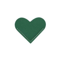 Segnalibro portatile a forma di cuore in pelle PU da 10 pezzi mini biblioteca per studenti d'affari (verde erba)