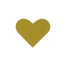 Segnalibro portatile a forma di cuore in pelle PU da 10 pezzi mini biblioteca per studenti d'affari (verde mela)