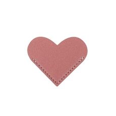 Segnalibro portatile a forma di cuore in pelle PU da 10 pezzi mini biblioteca per studenti d'affari (viola chiaro)