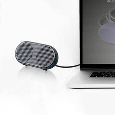 5002 Scheda audio USB Computer Piccoli altoparlanti Mini desktop audio (nero)