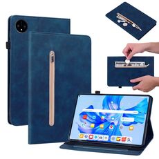 Custodia per tablet in pelle con cerniera tinta unita per Huawei MatePad Pro 11 2022 (blu)